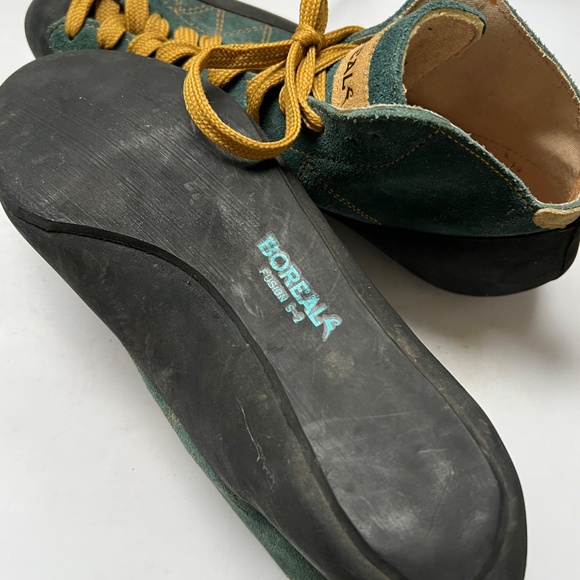 Boreal Climbing Shoes High Top Lace up Size 9 1/2 Green Yellow Ballet Gold - Picture 10 of 10